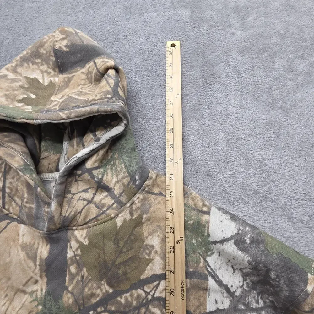 Art & Motion Hoodie Mens M Beige Pullover Hooded Camouflage Lined Fleece